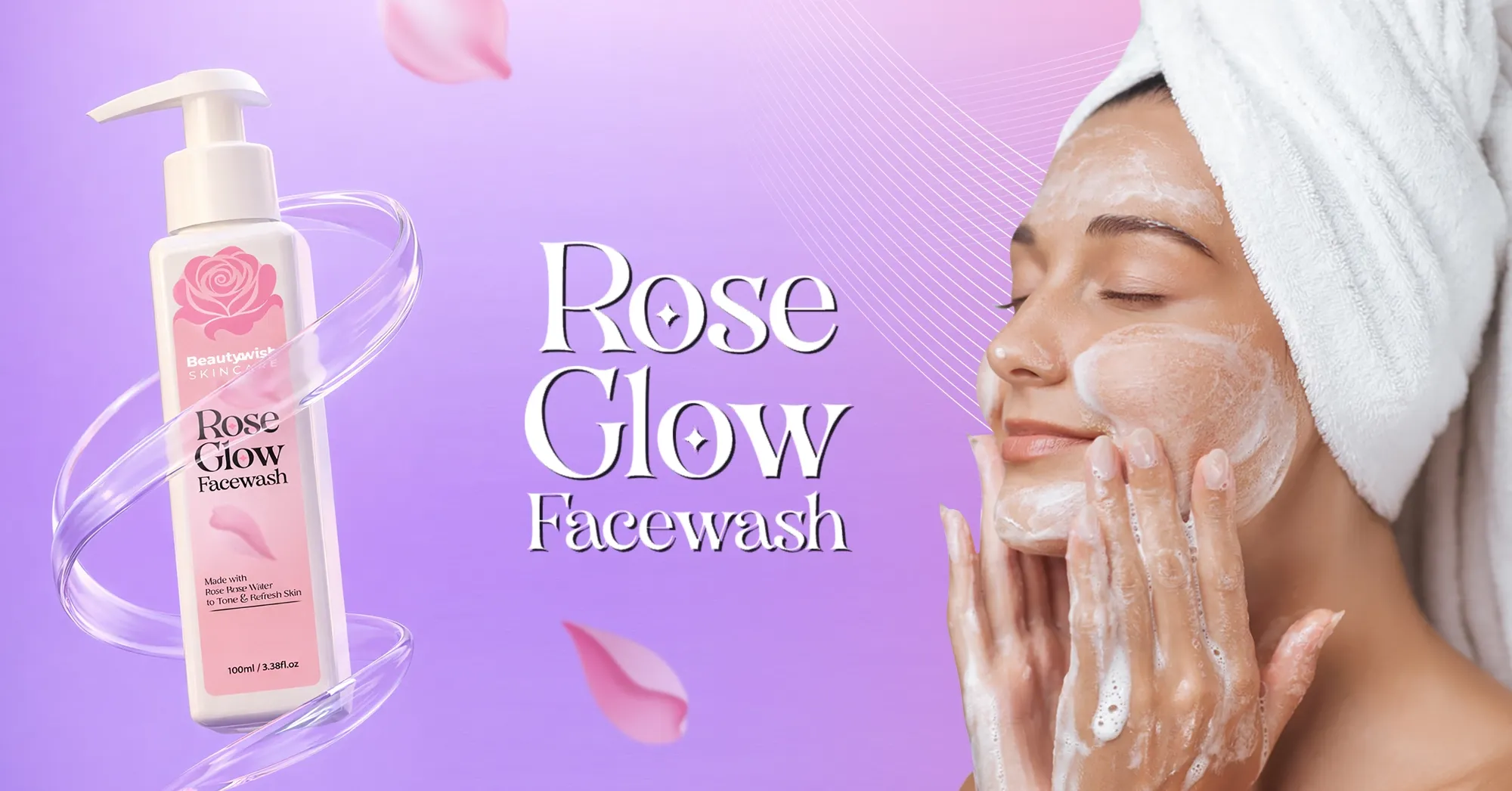 Beautywish Rose Glow Facewash Banner