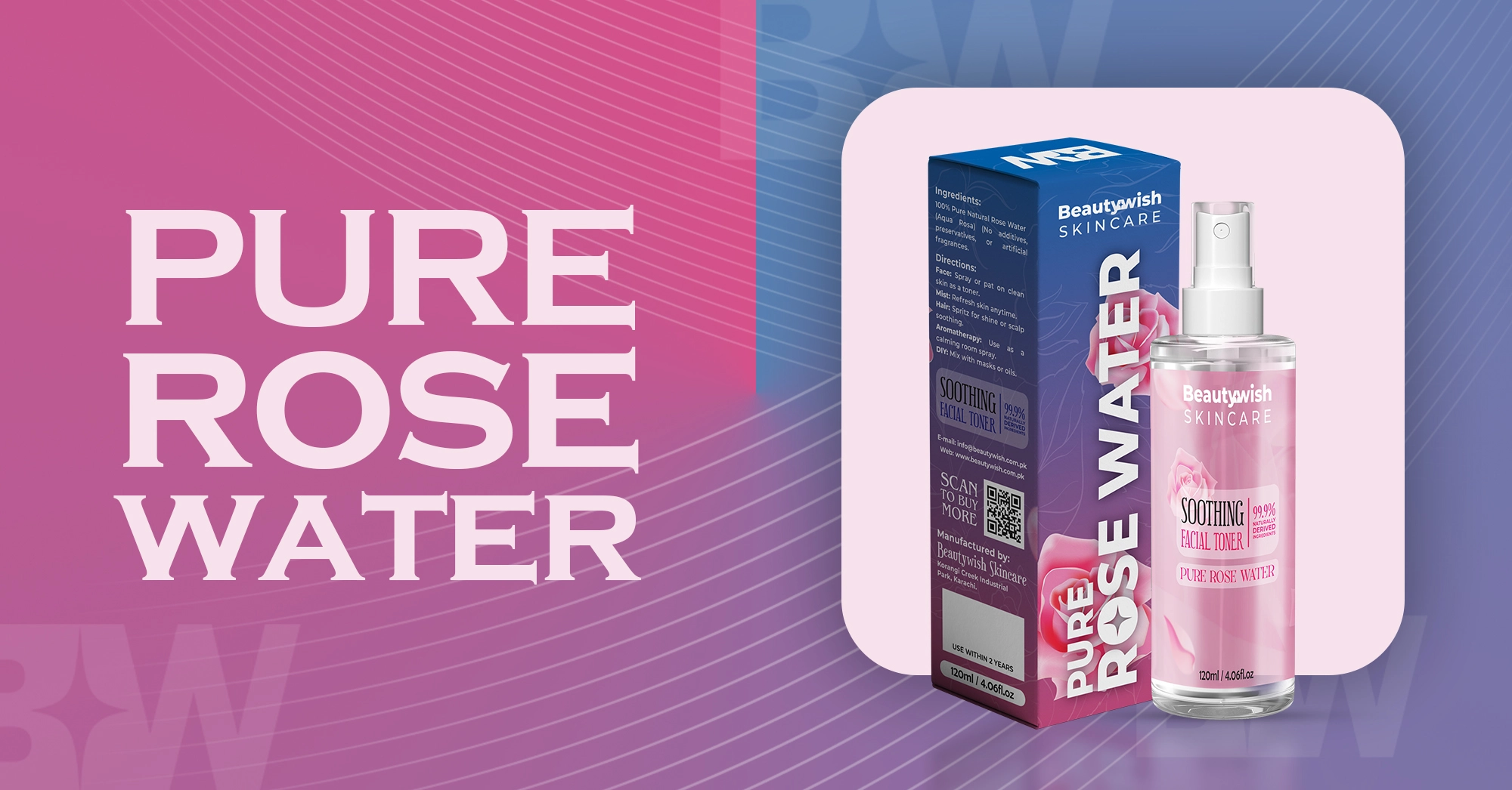 Beautywish Pure Rose Water Banner